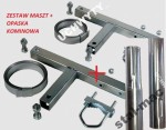 Uchwyt Obejma kominowa 3m + maszt składany 2x100cm